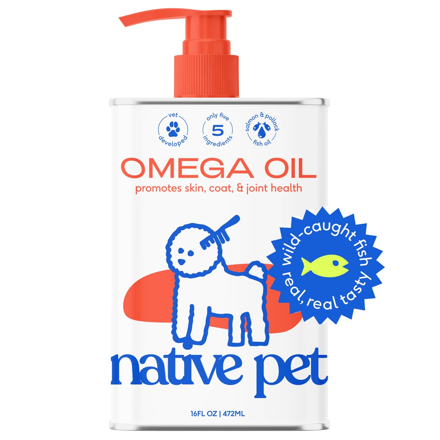 Native Pet - Omega-3 Fish Oil, Skin & Coat Health Supplement for Dogs