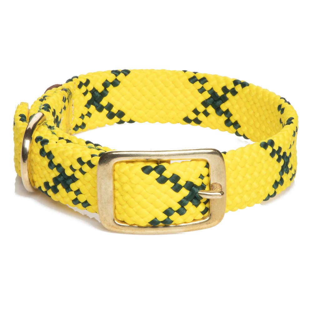 Mendota Pet - Double Braid Collars - 1" width w/Brass Hardware