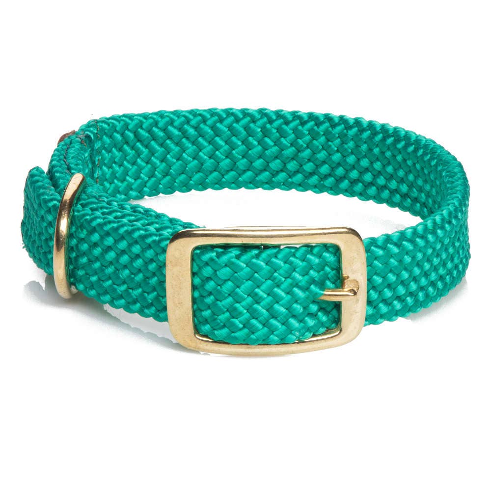 Mendota Pet - Double Braid Collars - 1" width w/Brass Hardware