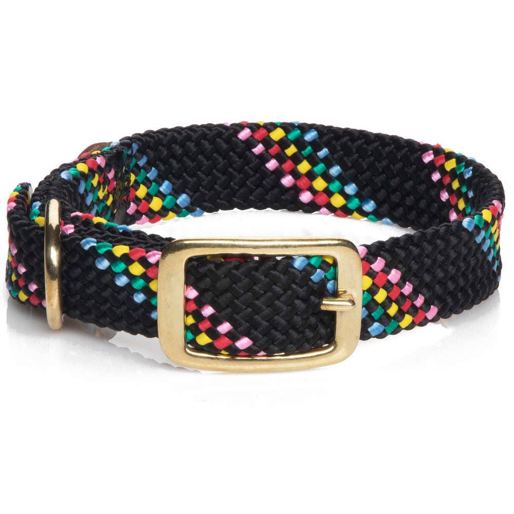 Mendota Pet - Double Braid Collars - 1" width w/Brass Hardware
