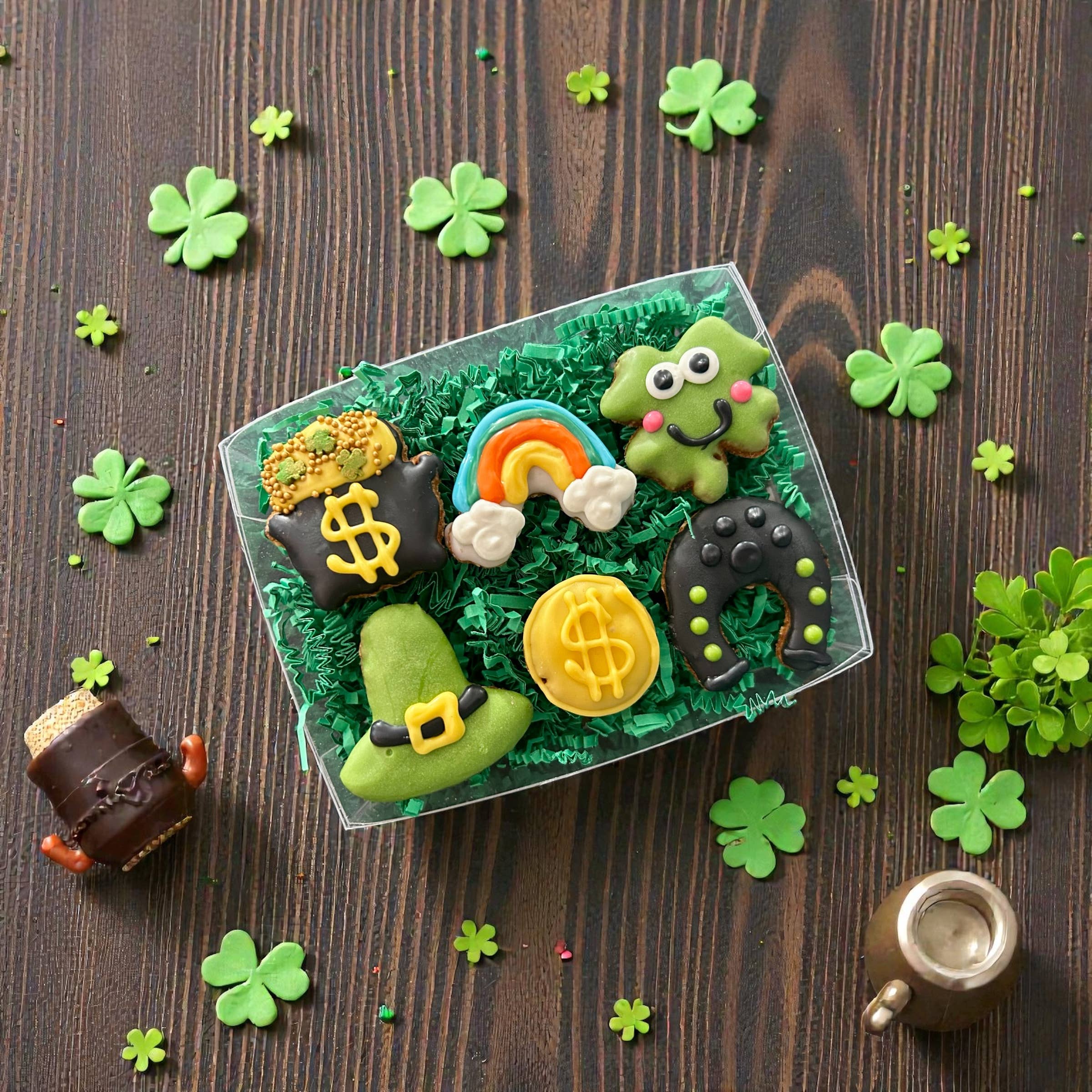 GIFT BOX of Lil Lucky Charms Dog St Patrick’s Day Dog Treats