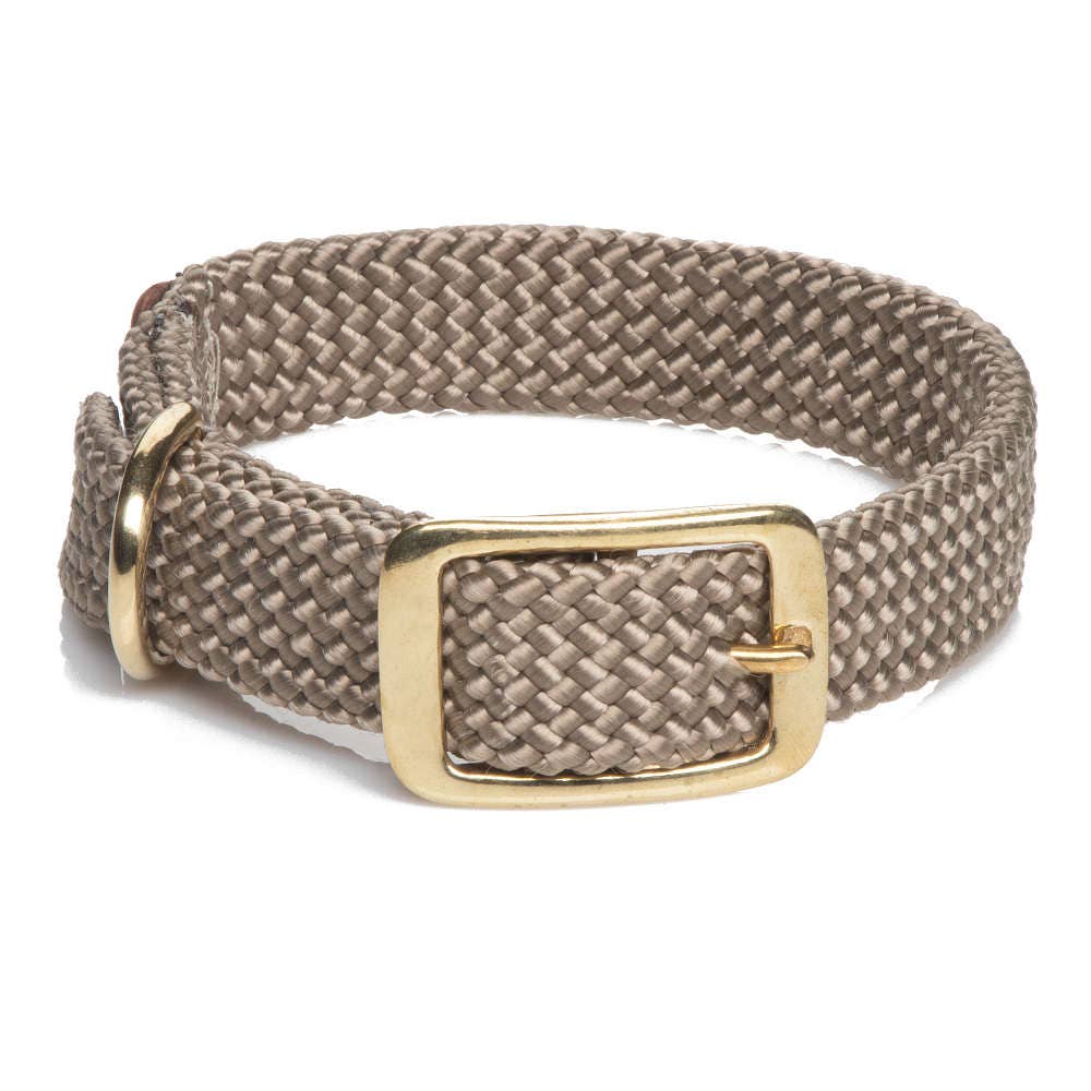 Mendota Pet - Double Braid Collars - 1" width w/Brass Hardware