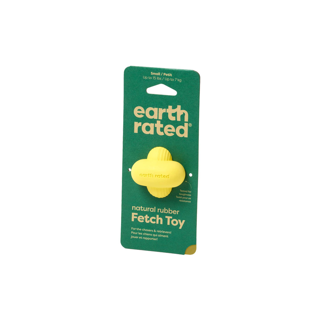 Earth Rated Rubber Fetch Dog Toy, Large Yellow