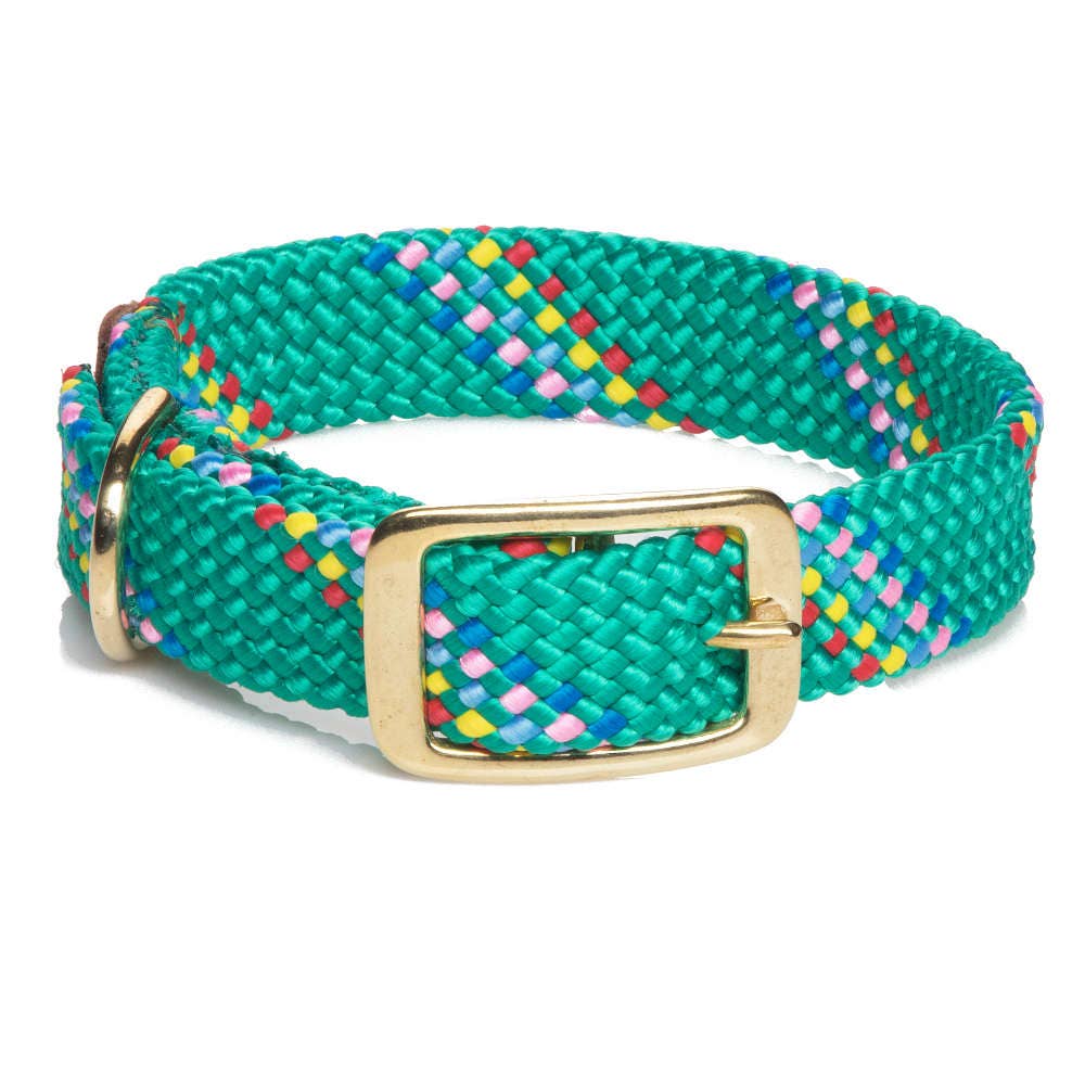 Mendota Pet - Double Braid Collars - 1" width w/Brass Hardware