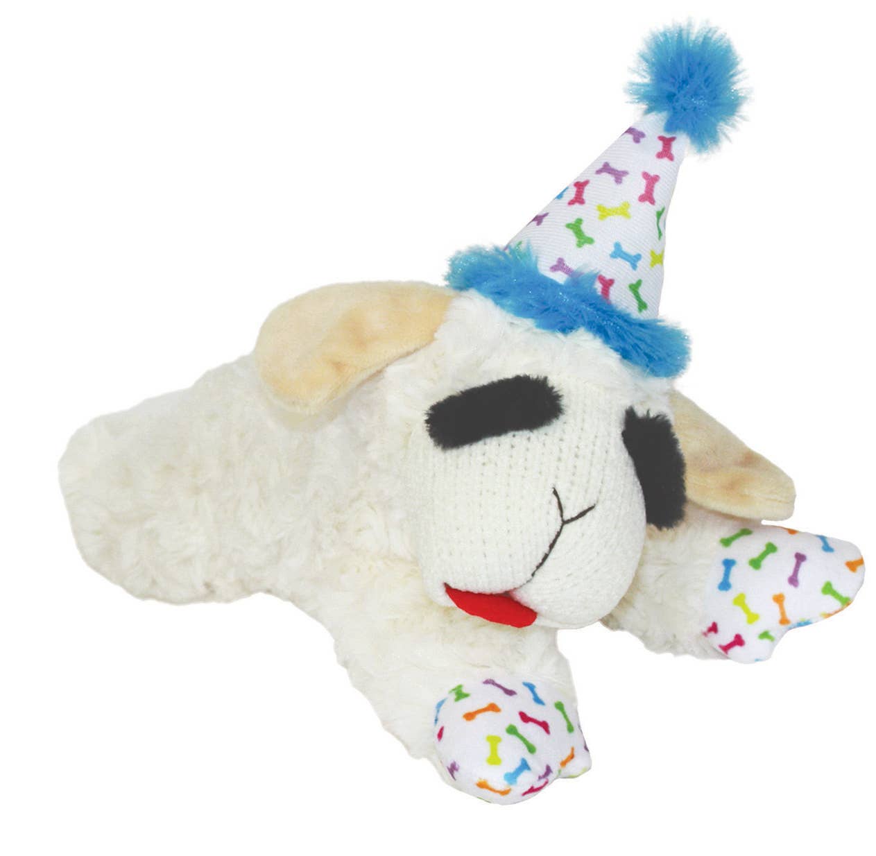 Lamb Chop w/ Birthday Hat Plush Dog Toy Blue 10.5"