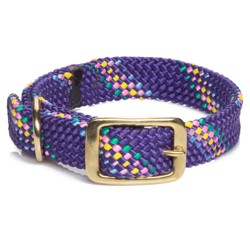 Mendota Pet - Double Braid Collars - 1" width w/Brass Hardware