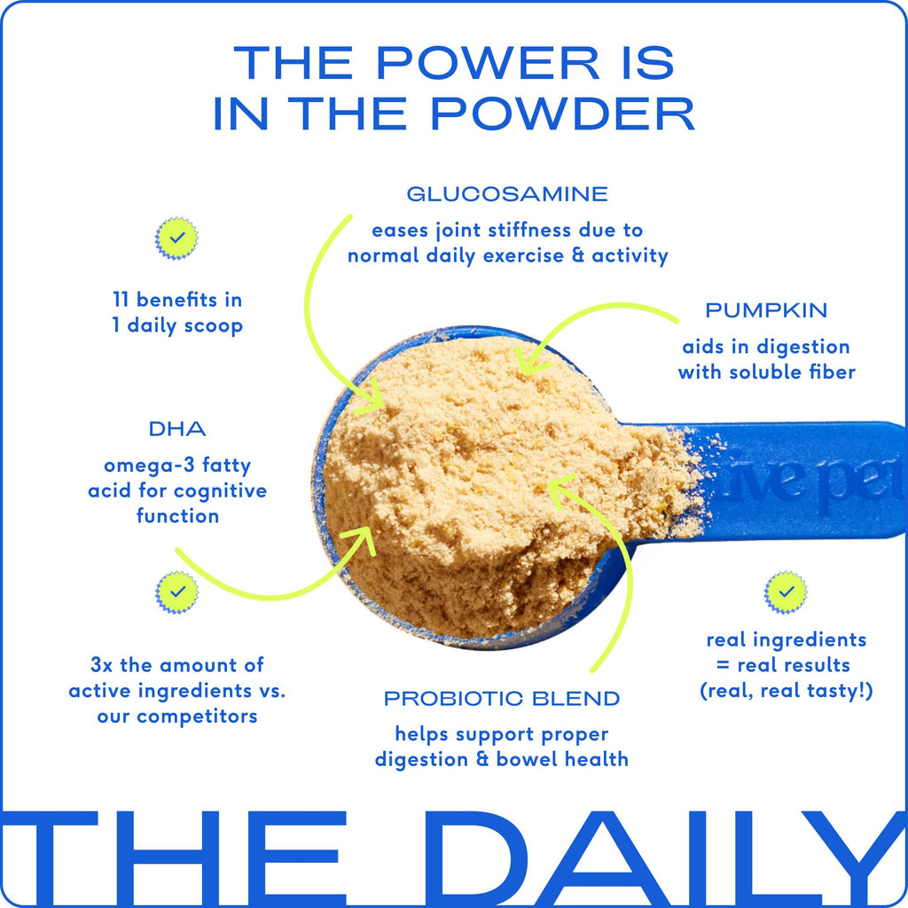 Native Pet - The Daily Powder Supplement, 11-in-1 Multivitamins for Dogs