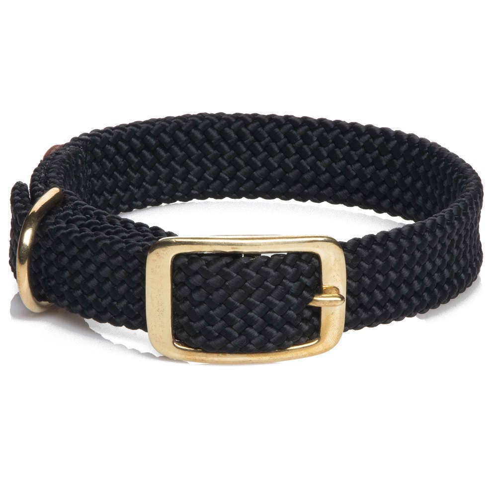 Mendota Pet - Double Braid Collars - 1" width w/Brass Hardware
