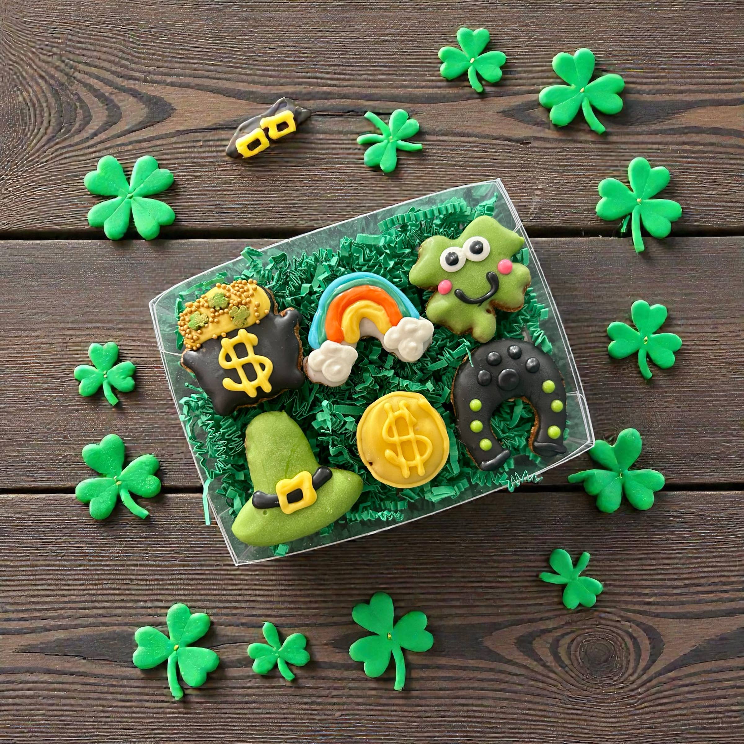 GIFT BOX of Lil Lucky Charms Dog St Patrick’s Day Dog Treats