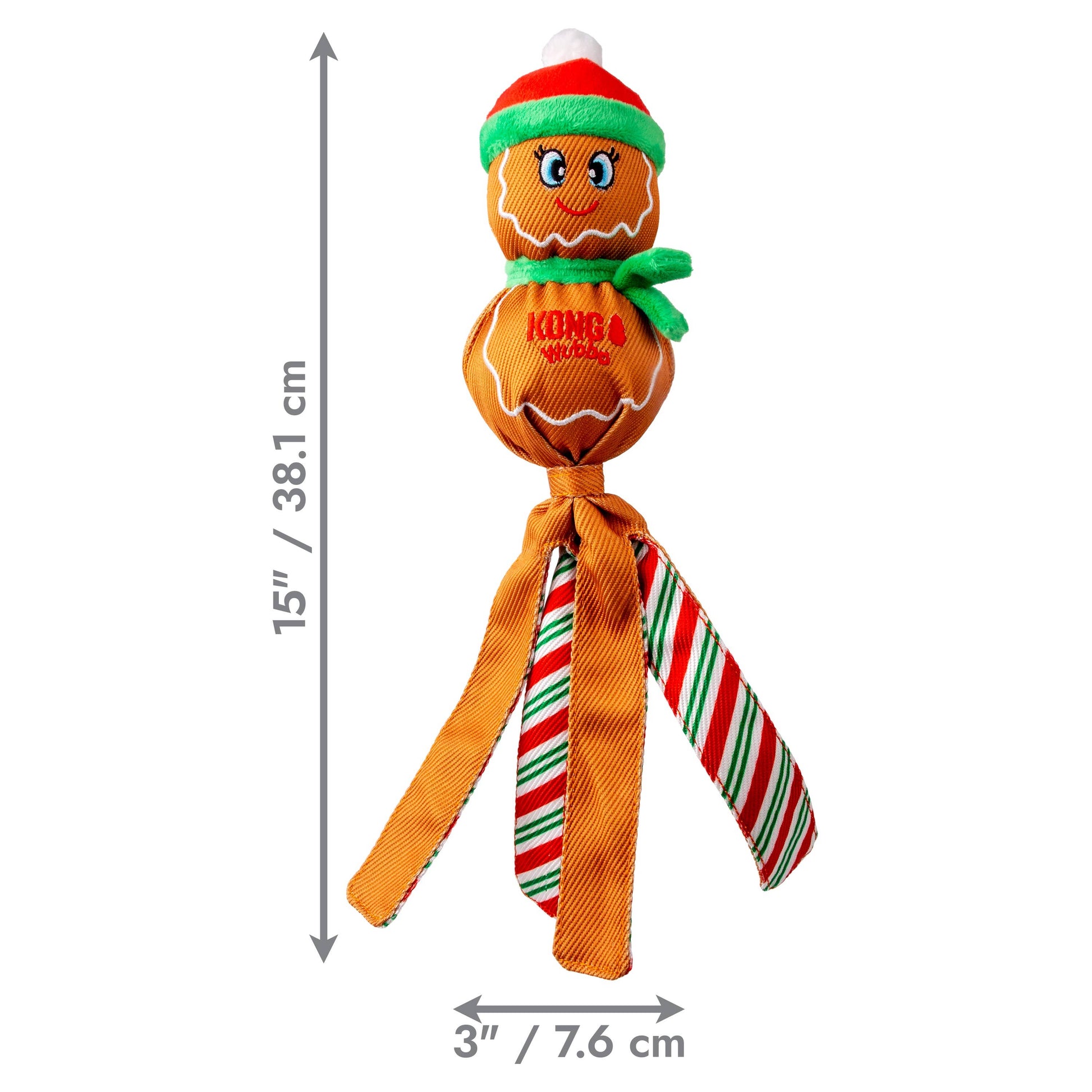 KONG Holiday Wubba™ Gingerbread Man Dog Toy Lg