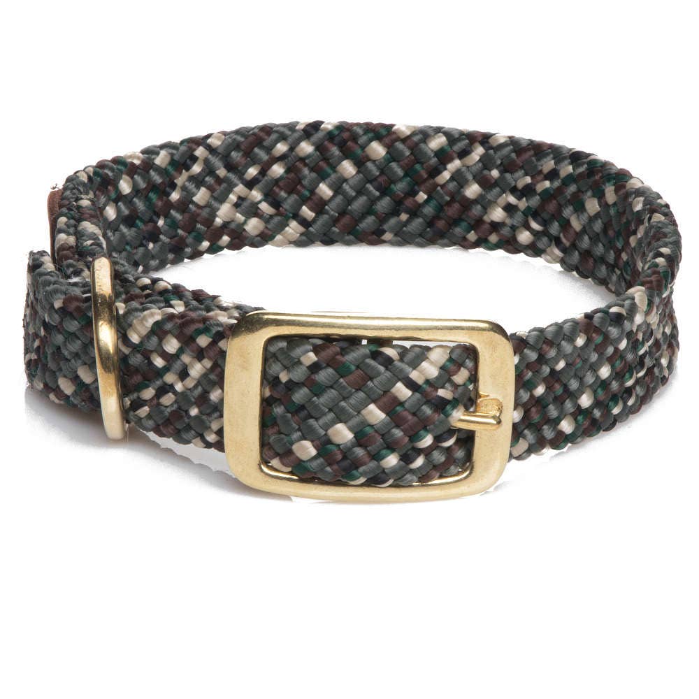 Mendota Pet - Double Braid Collars - 1" width w/Brass Hardware