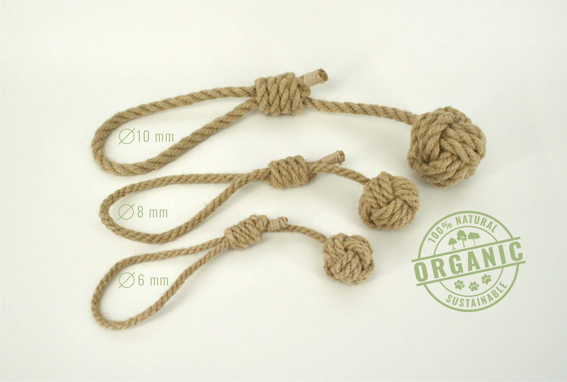 Monkeyfist hemp rope dog toy