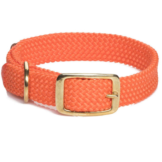 Mendota Pet - Double Braid Collars - 1" width w/Brass Hardware