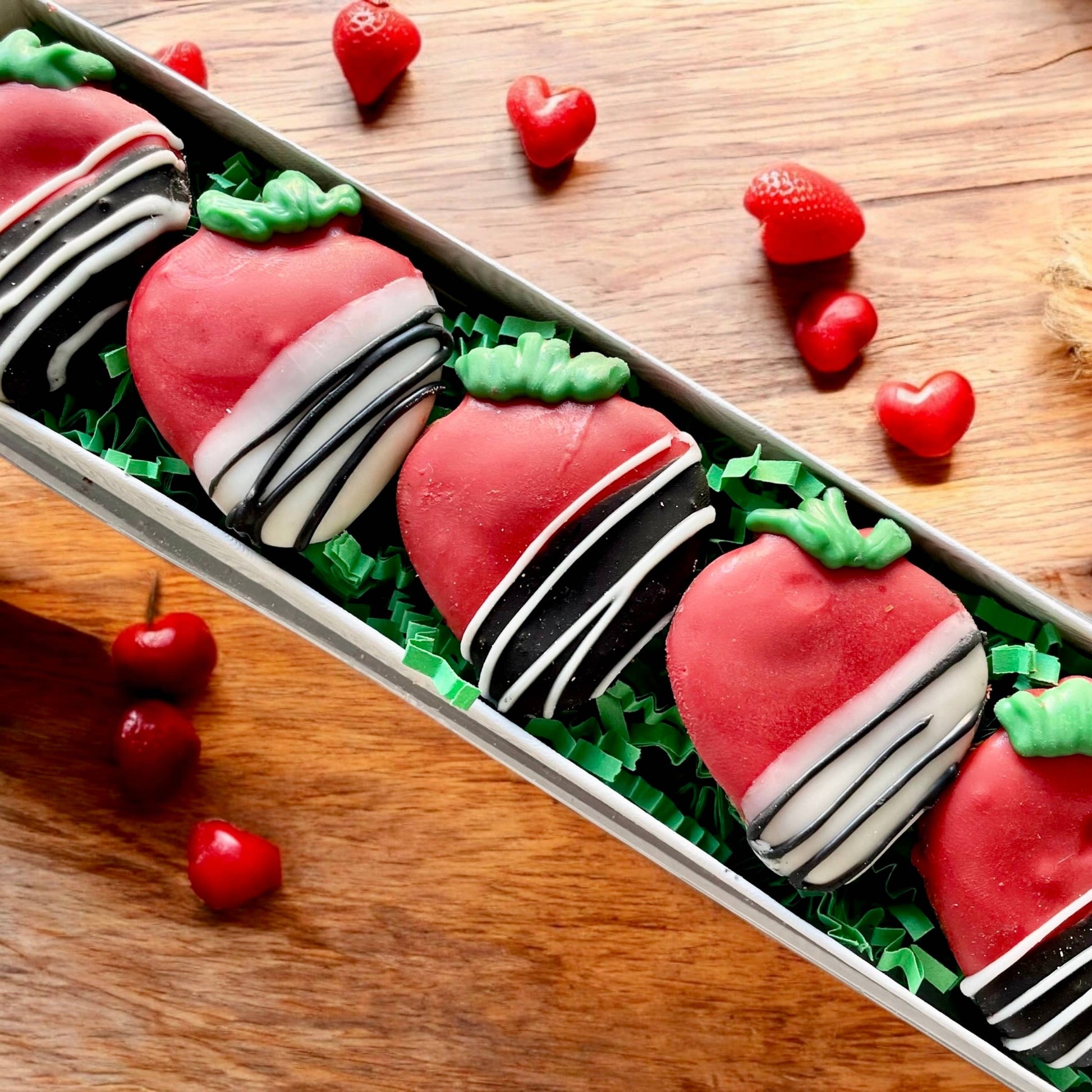 GIFT BOX Decadent Strawberries Valentines dog treat