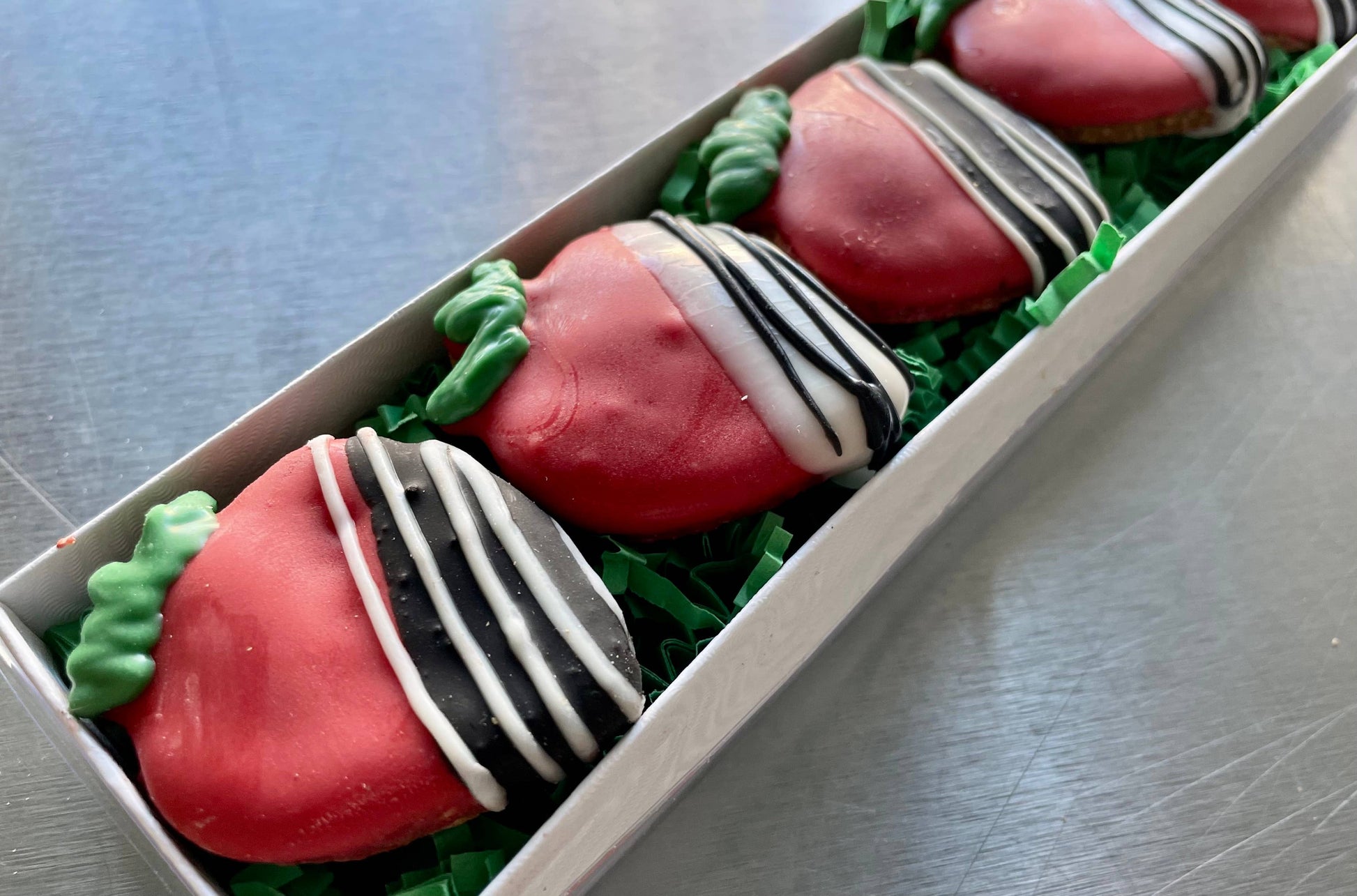 GIFT BOX Decadent Strawberries Valentines dog treat