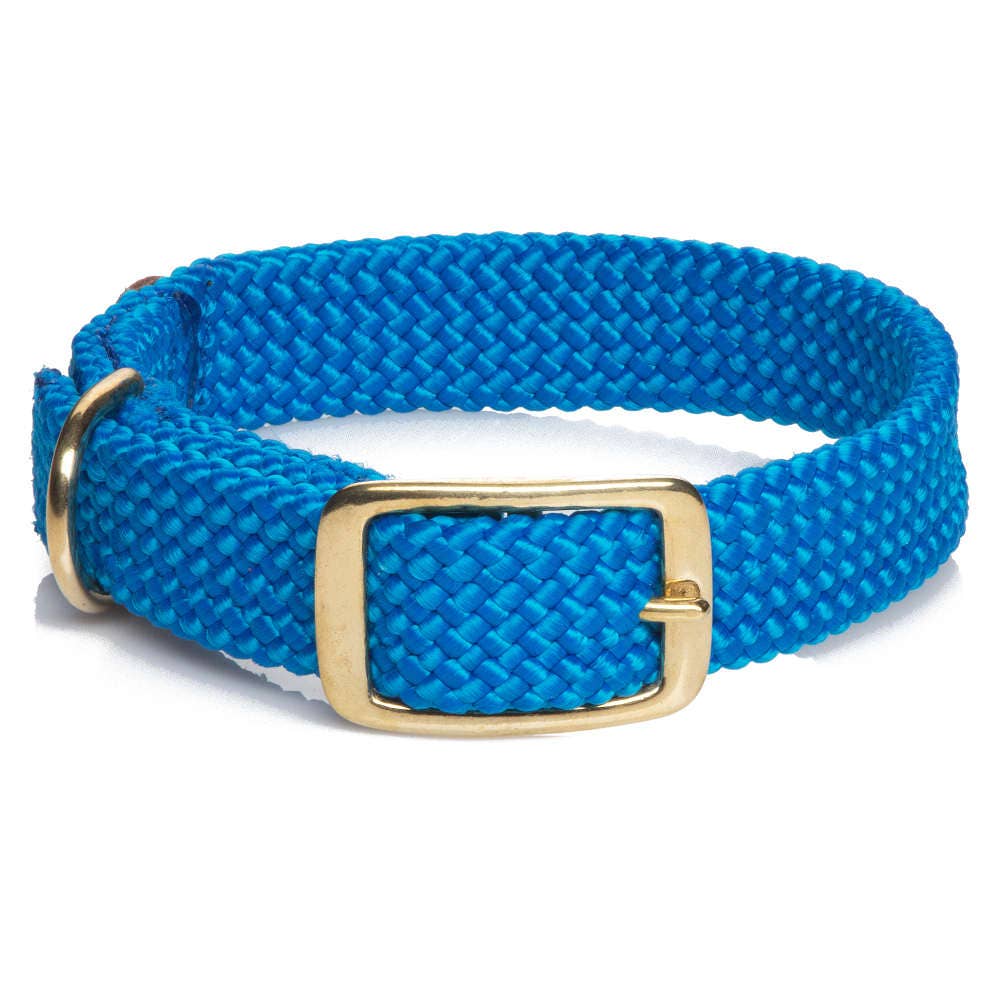 Mendota Pet - Double Braid Collars - 1" width w/Brass Hardware