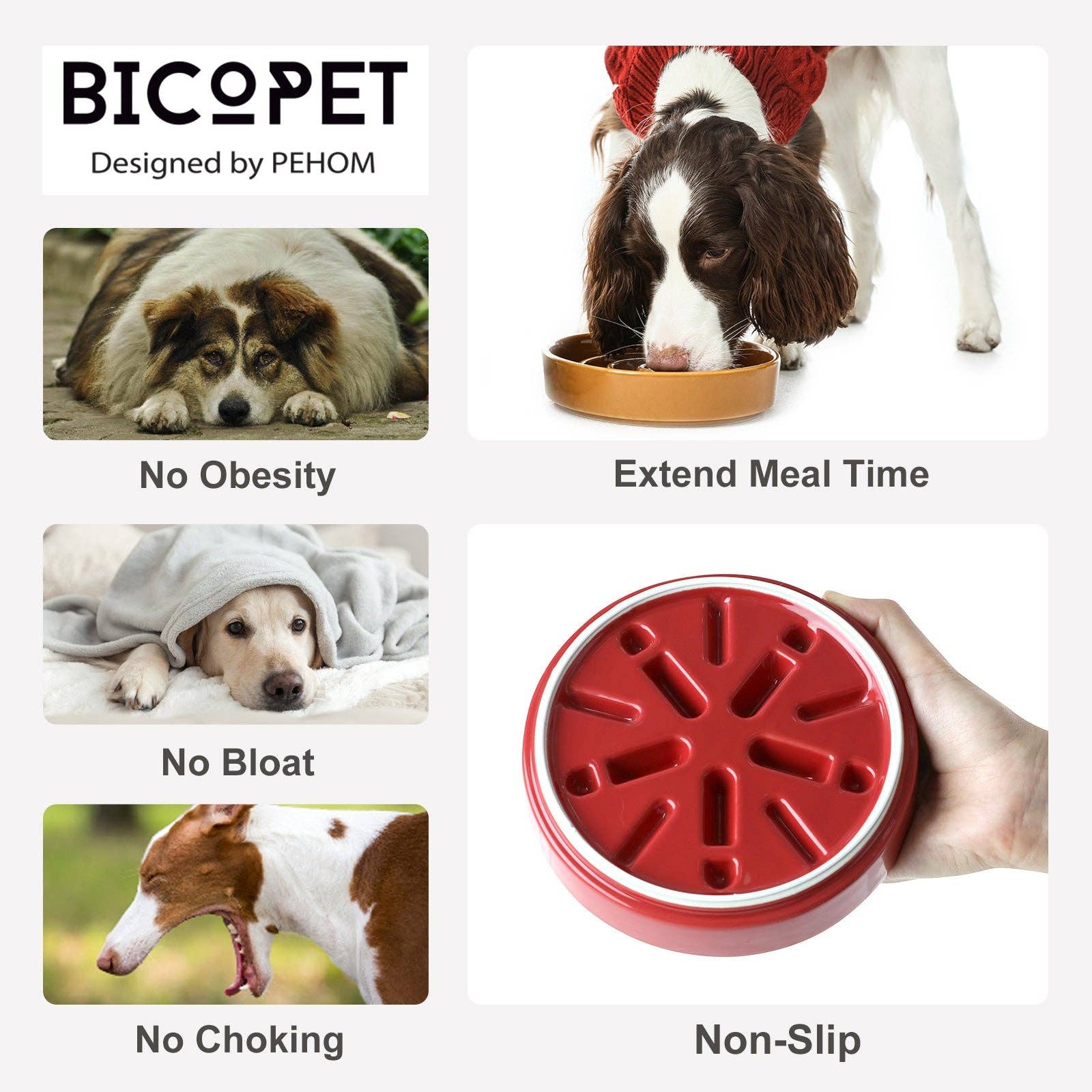 [Spark] Slow Feeder Dog Bowls - Red / Green / Blue