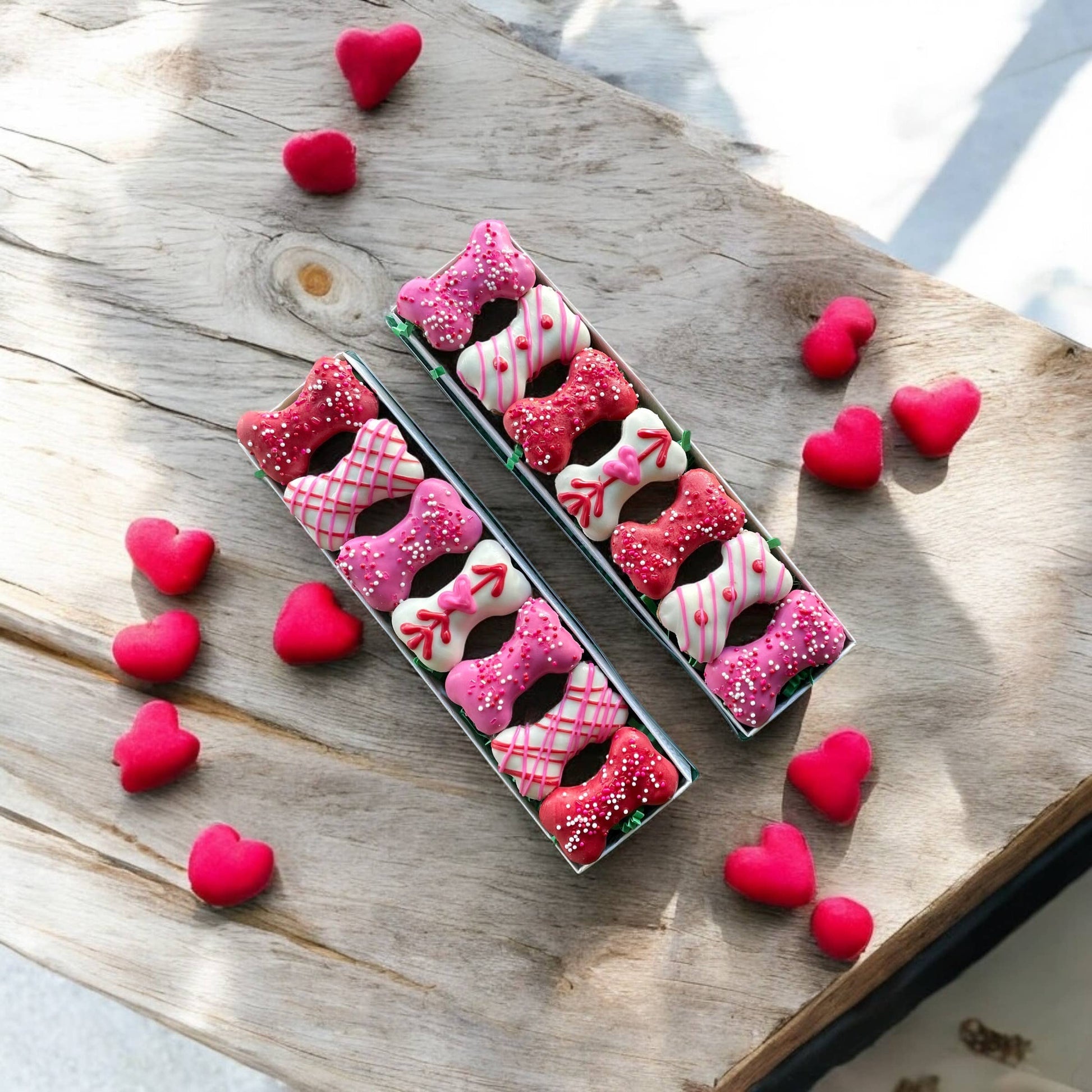 GIFT BOX of Valentines Mini bone dog treat